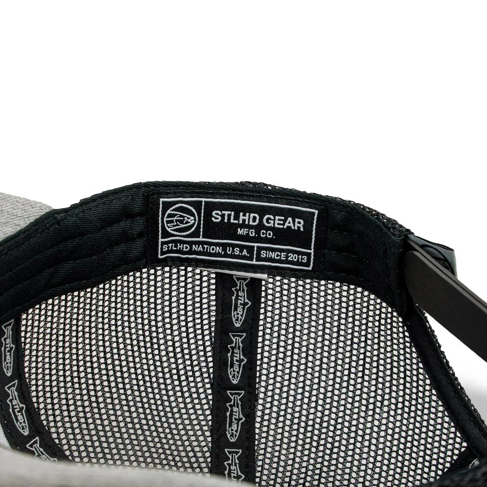 STLHD Chrome Edition Heather Grey/Black Trucker Snapback Hat