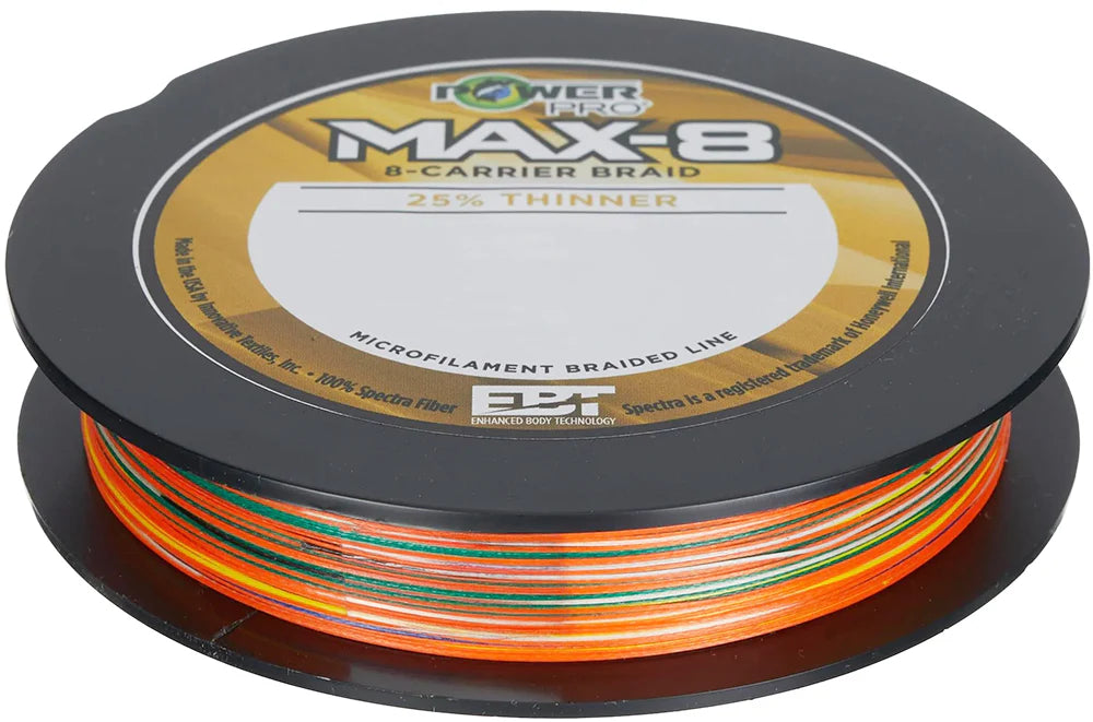 Power Pro Maxcuatro Max 8 4 Color Metered Braid Standard Spool - 333 Yards