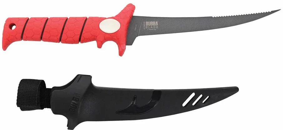 Bubba Tapered Flex Serrated Back Fillet Knife - 7 Inch
